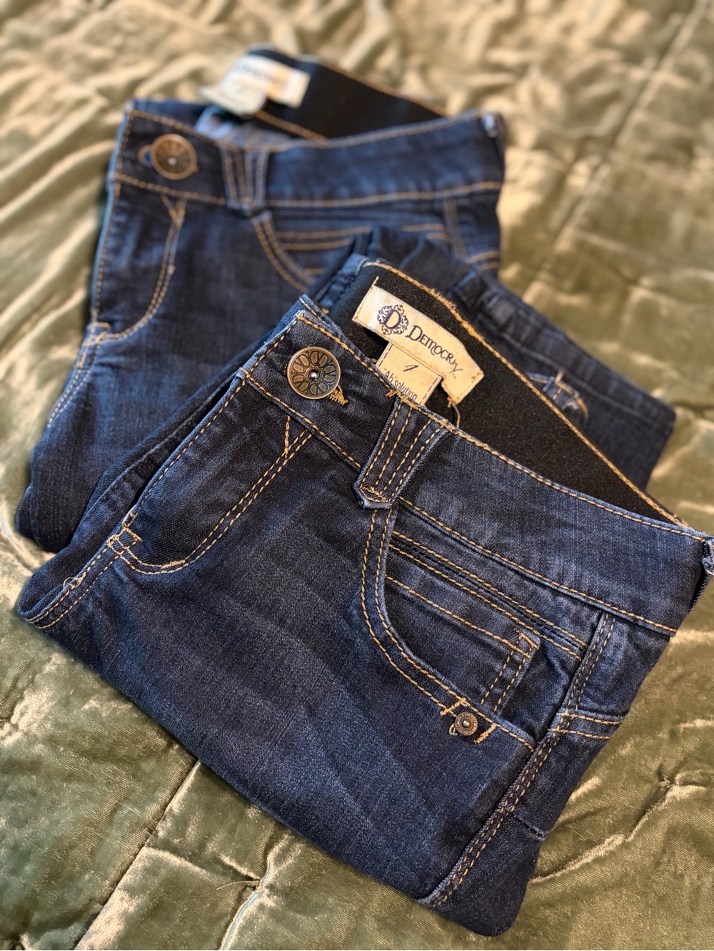 Democracy Women's Dark Indigo Stretch Skinny Jeans - 2 pair #1150